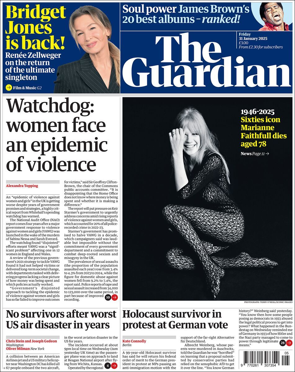 The Guardian, edición del viernes 31 de enero de 2025