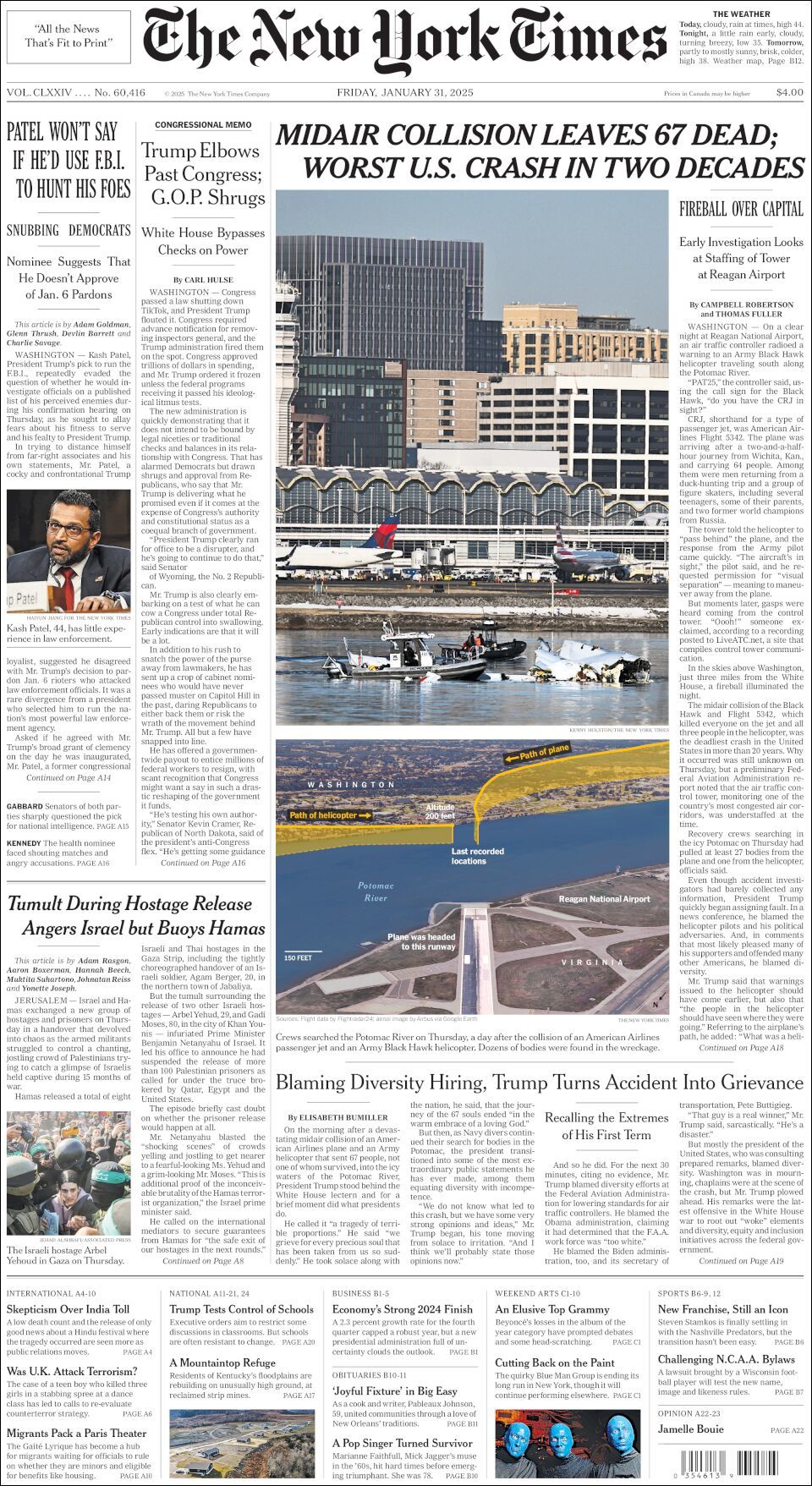 The New York Times, edición del viernes 31 de enero de 2025