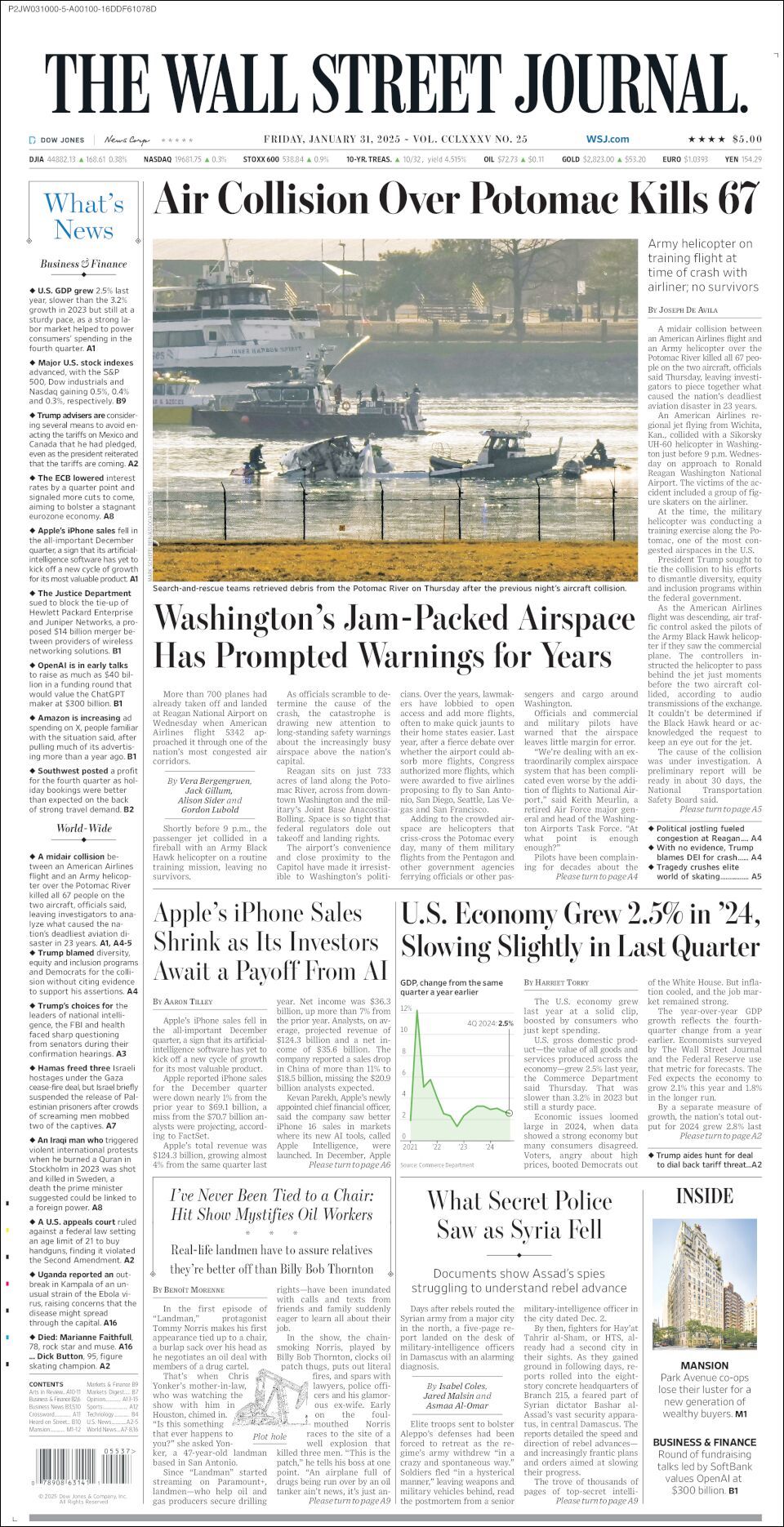 The Wall Street Journal, edición del viernes 31 de enero de 2025