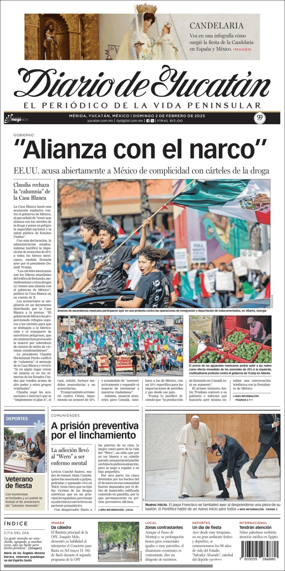 El Diario de Yucatán, edición del domingo 02 de febrero de 2025