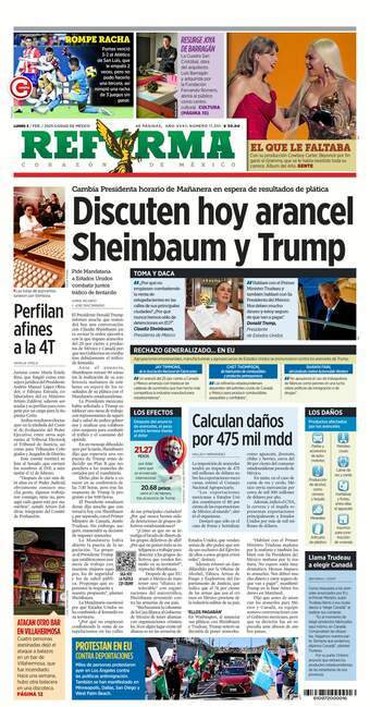 Reforma, edición del lunes 03 de febrero de 2025