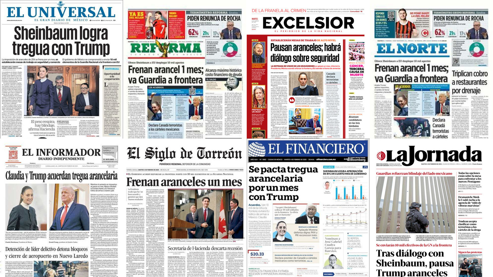 Portadas de periódicos impresos más importantes de México hoy