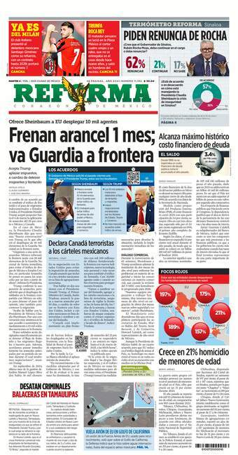 Reforma, edición del martes 04 de febrero de 2025