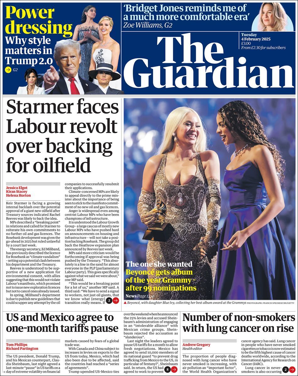 The Guardian, edición del martes 04 de febrero de 2025