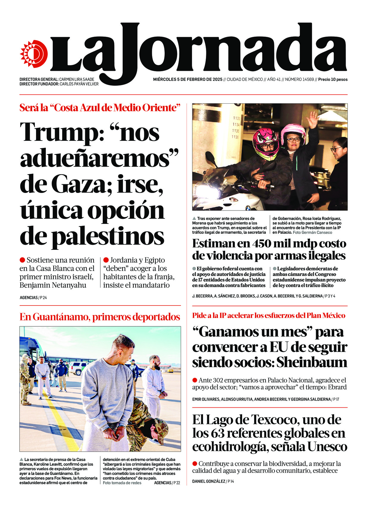 La Jornada, edición del miércoles 05 de febrero de 2025