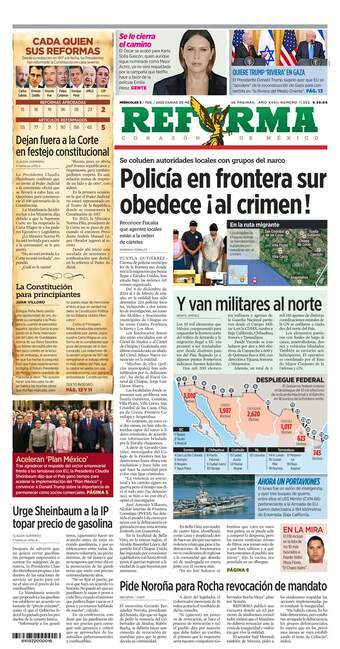 Reforma, edición del miércoles 05 de febrero de 2025