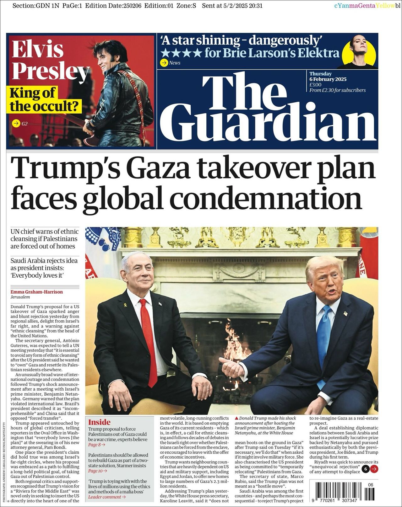 The Guardian, edición del jueves 06 de febrero de 2025