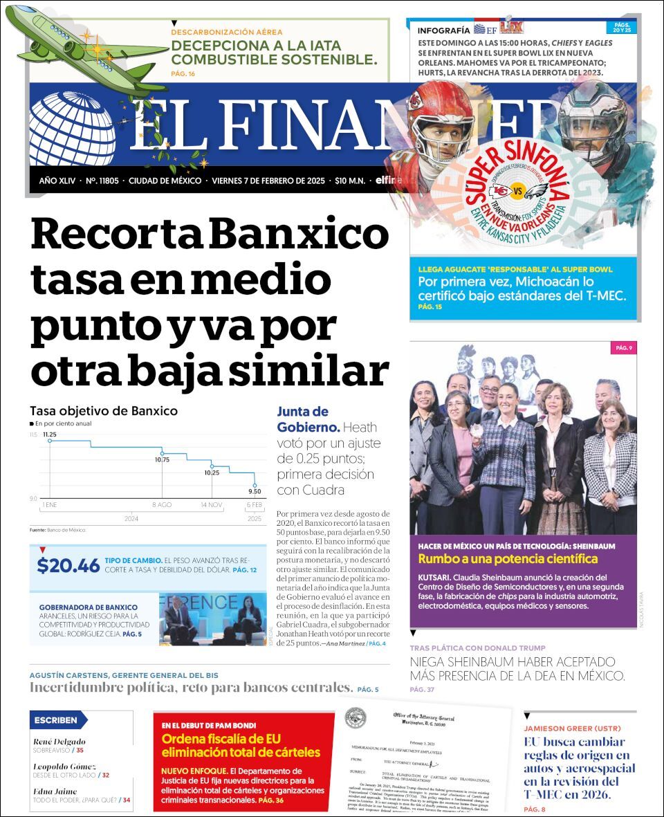 El Financiero, edición del viernes 07 de febrero de 2025