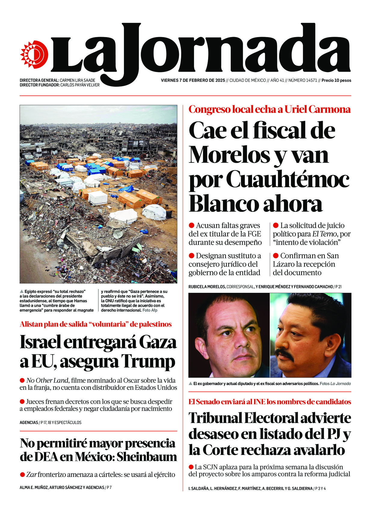 La Jornada, edición del viernes 07 de febrero de 2025