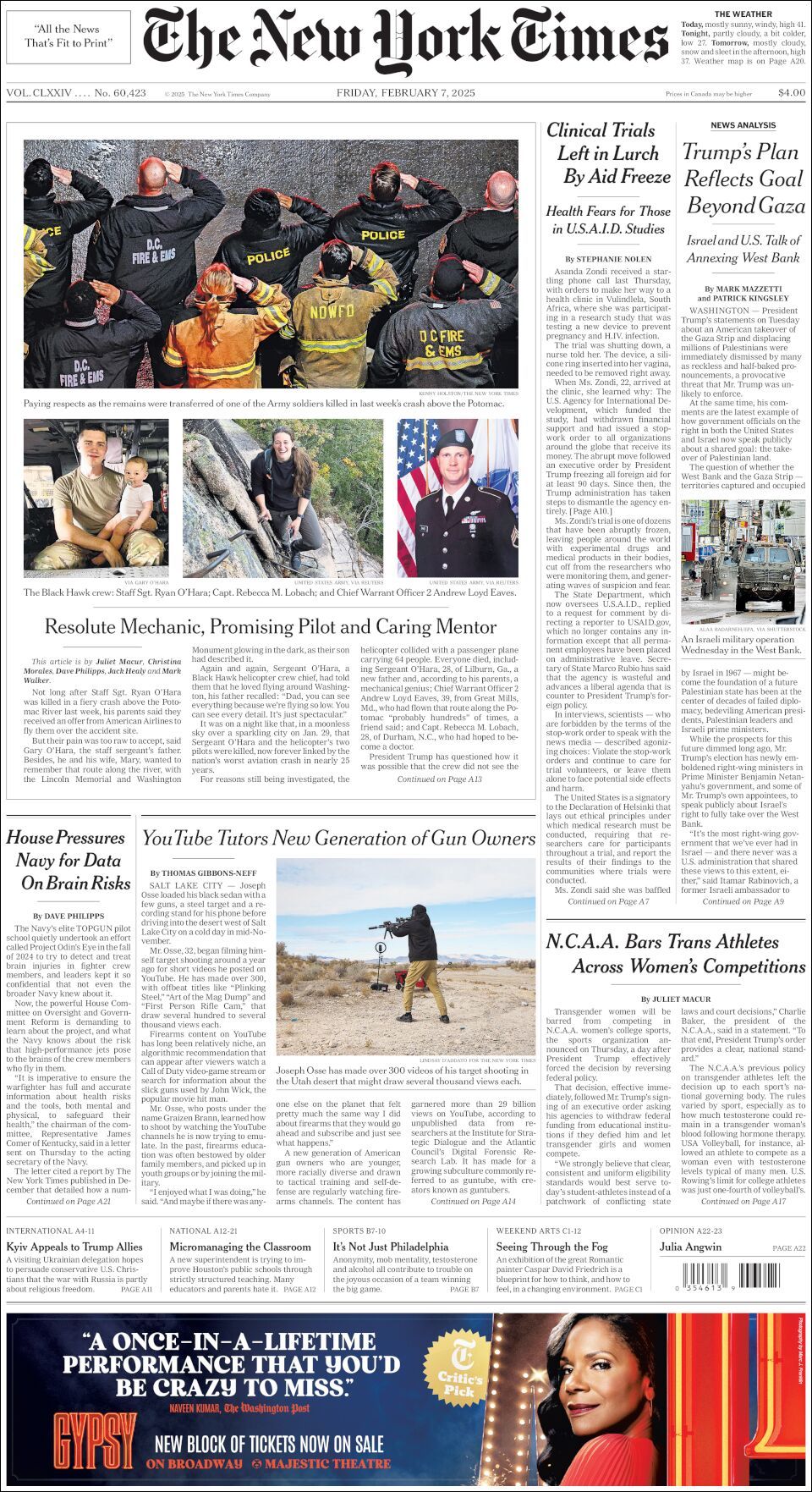 The New York Times, edición del viernes 07 de febrero de 2025