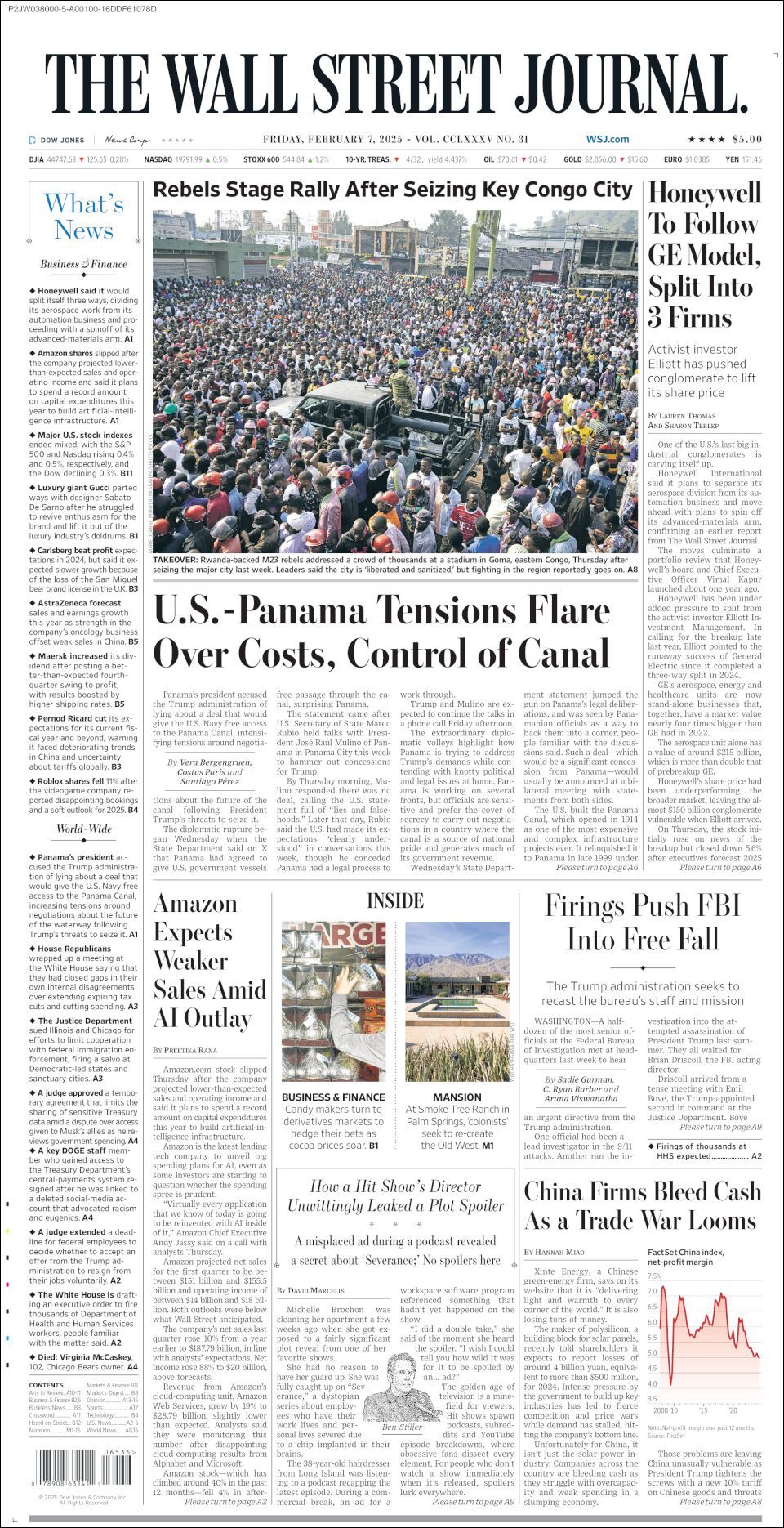 The Wall Street Journal, edición del viernes 07 de febrero de 2025