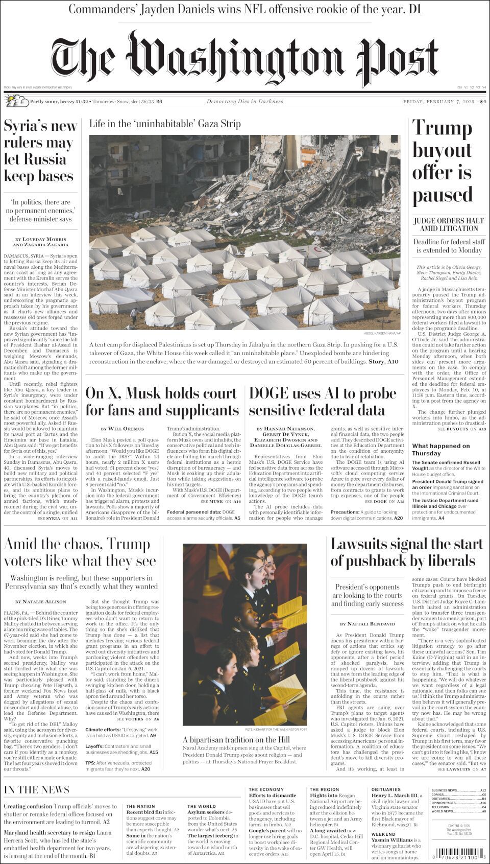 The Washington Post, edición del viernes 07 de febrero de 2025