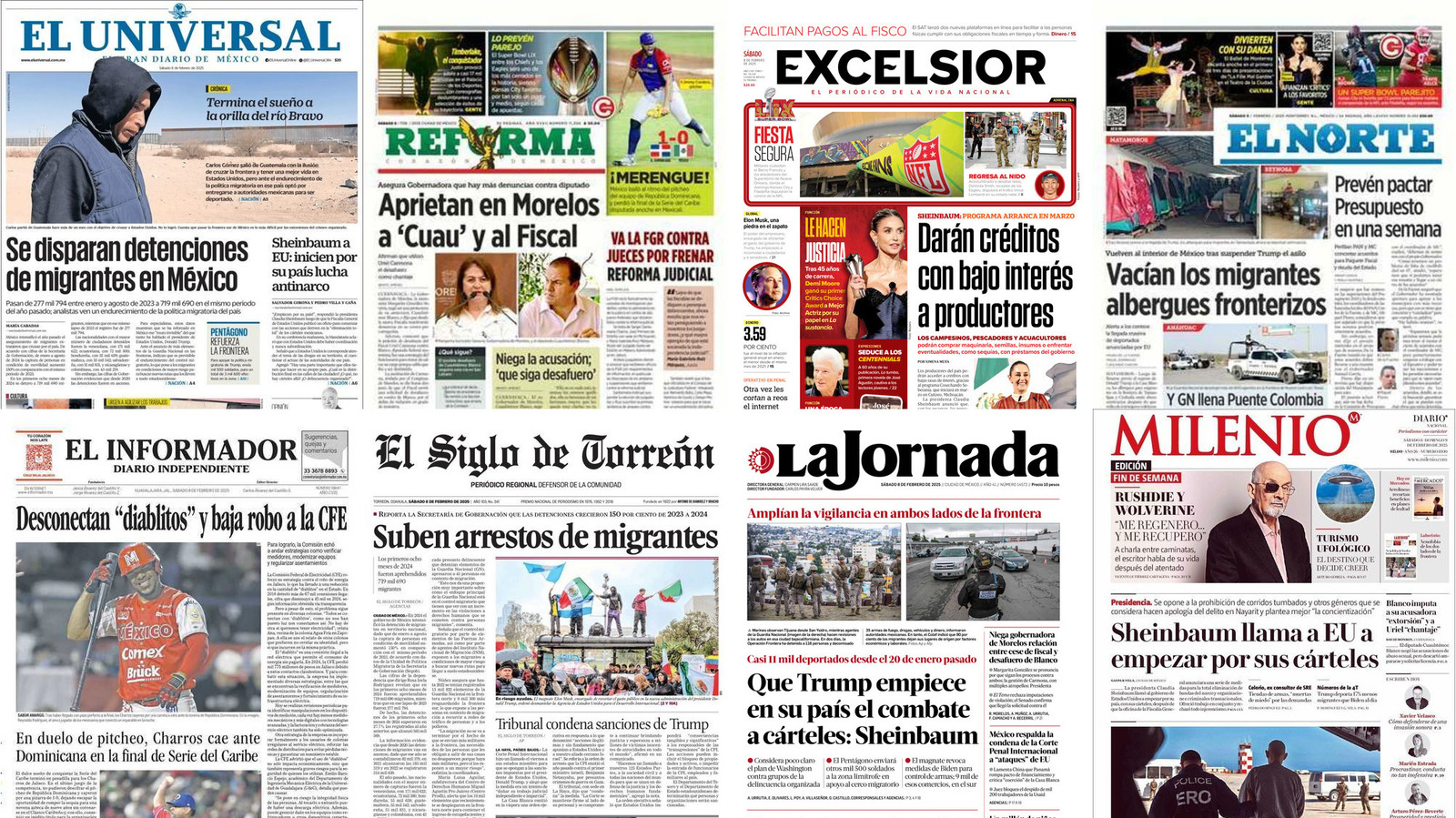 Portadas de periódicos impresos más importantes de México hoy