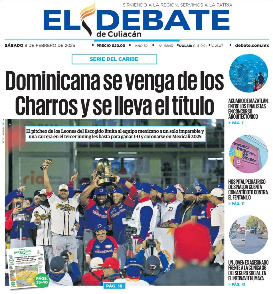 El Debate Culiacán, edición del sábado 08 de febrero de 2025