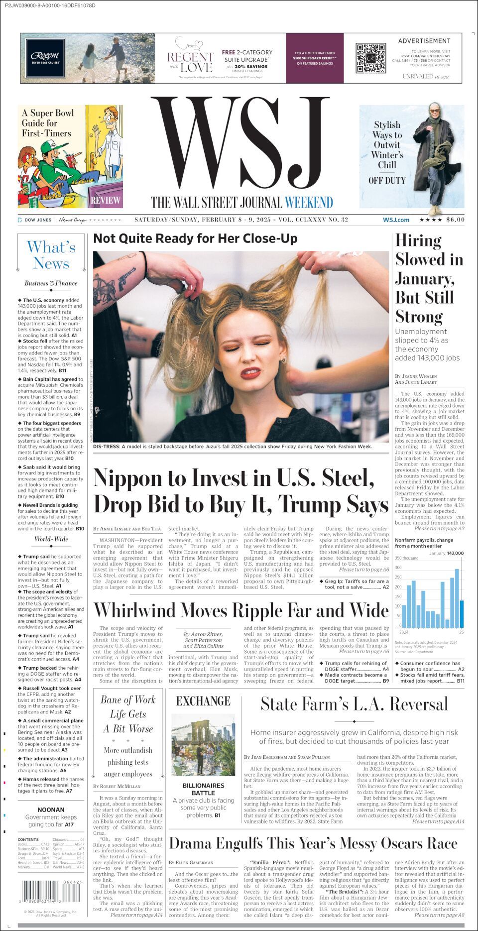 The Wall Street Journal, edición del sábado 08 de febrero de 2025