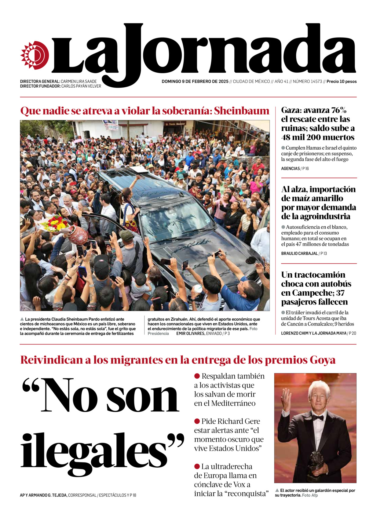 La Jornada, edición del domingo 09 de febrero de 2025