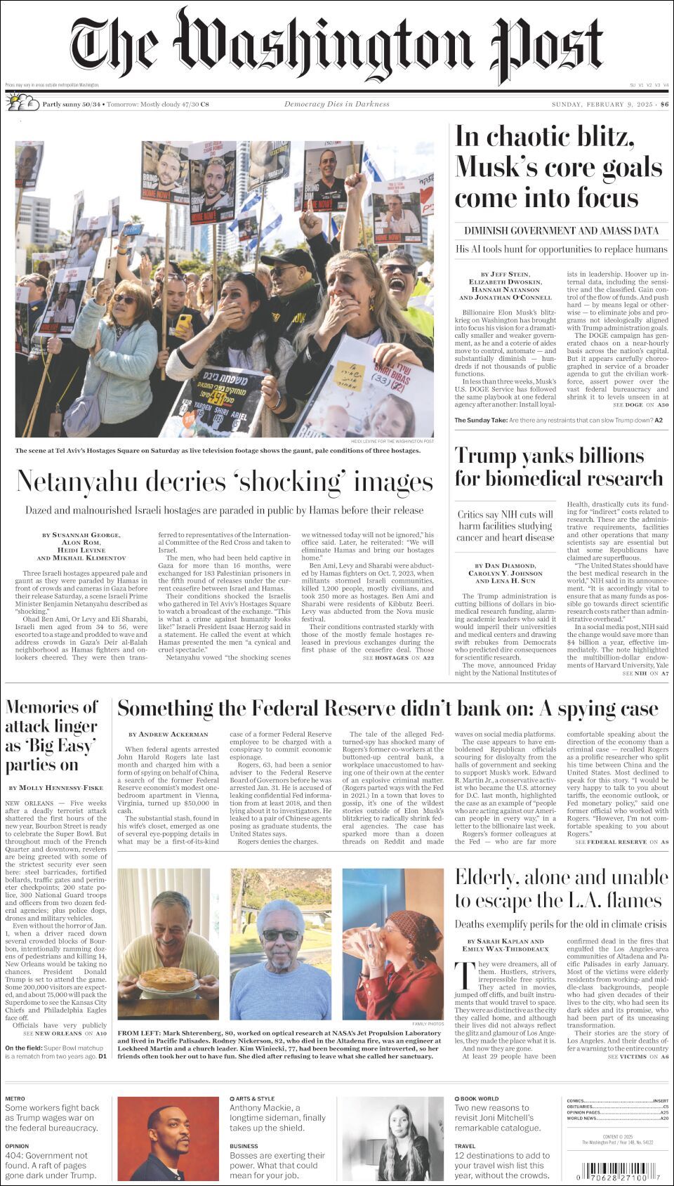 The Washington Post, edición del domingo 09 de febrero de 2025