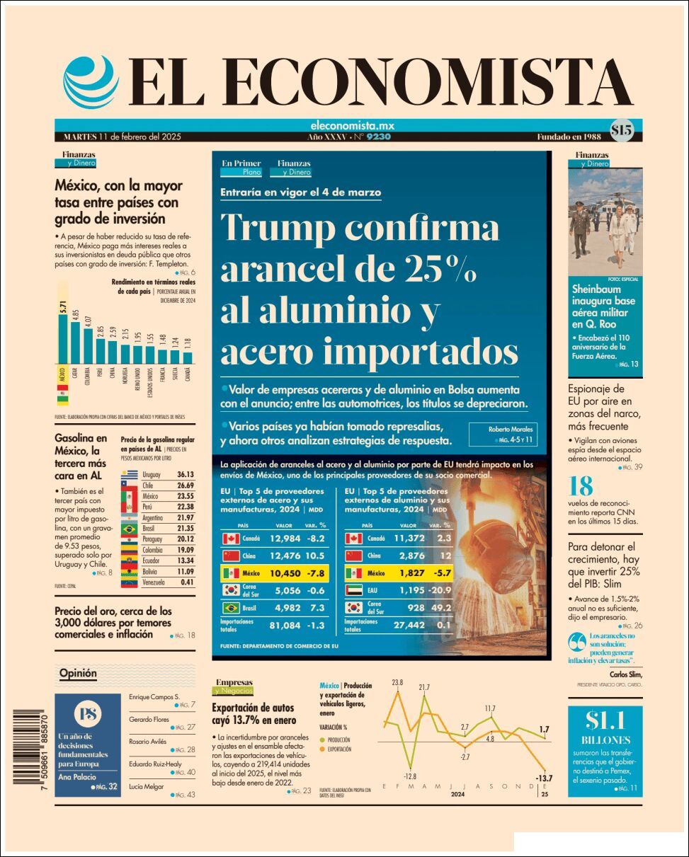 El Economista, edición del martes 11 de febrero de 2025