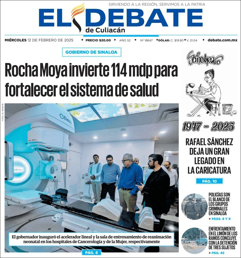 El Debate Culiacán, edición del miércoles 12 de febrero de 2025