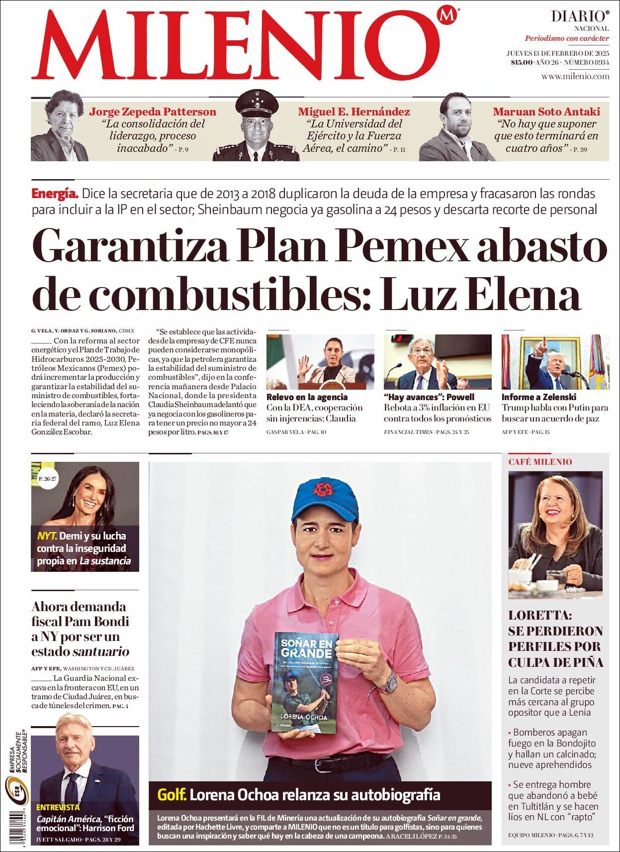 Milenio, edición del jueves 13 de febrero de 2025