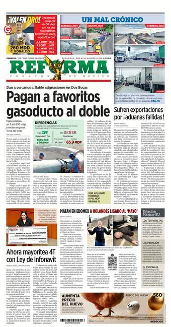 Reforma, edición del viernes 14 de febrero de 2025