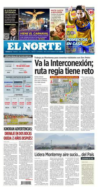 El Norte, edición del domingo 16 de febrero de 2025