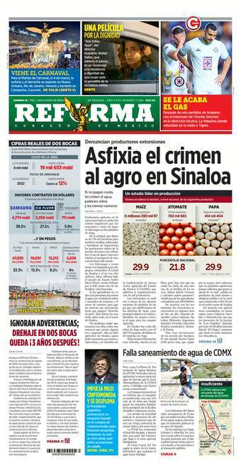 Reforma, edición del domingo 16 de febrero de 2025