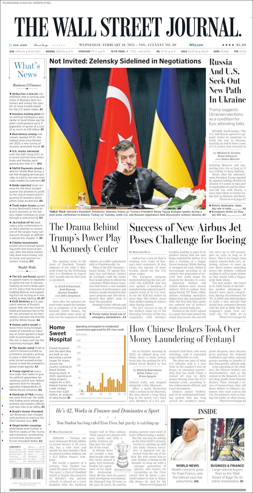 The Wall Street Journal, edición del miércoles 19 de febrero de 2025