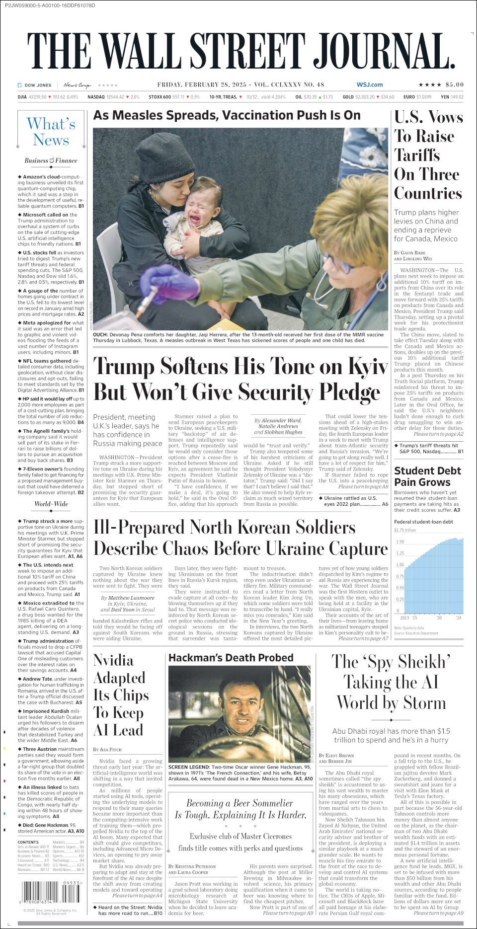 The Wall Street Journal, edición del viernes 28 de febrero de 2025