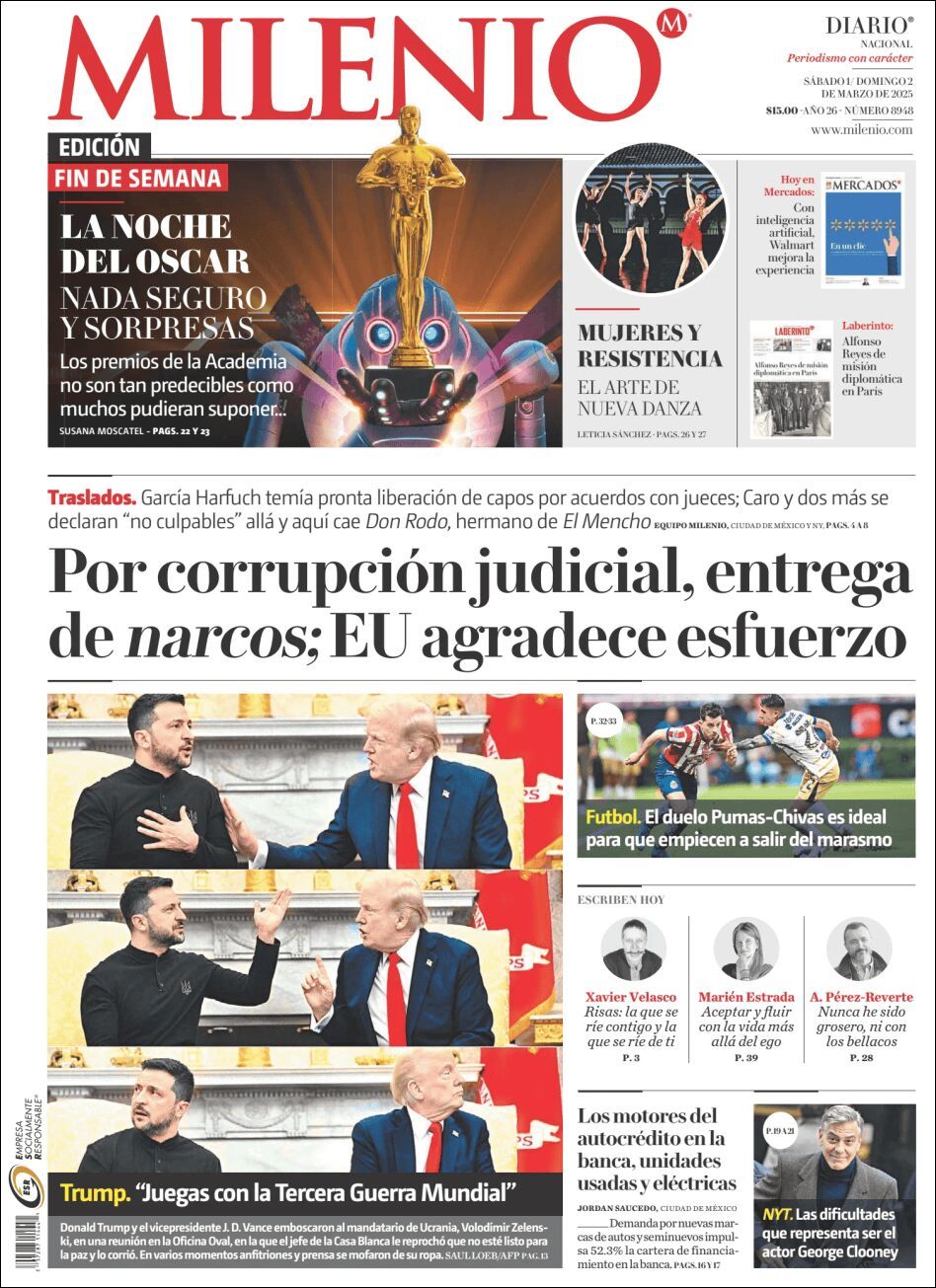 Milenio, edición del sábado 01 de marzo de 2025