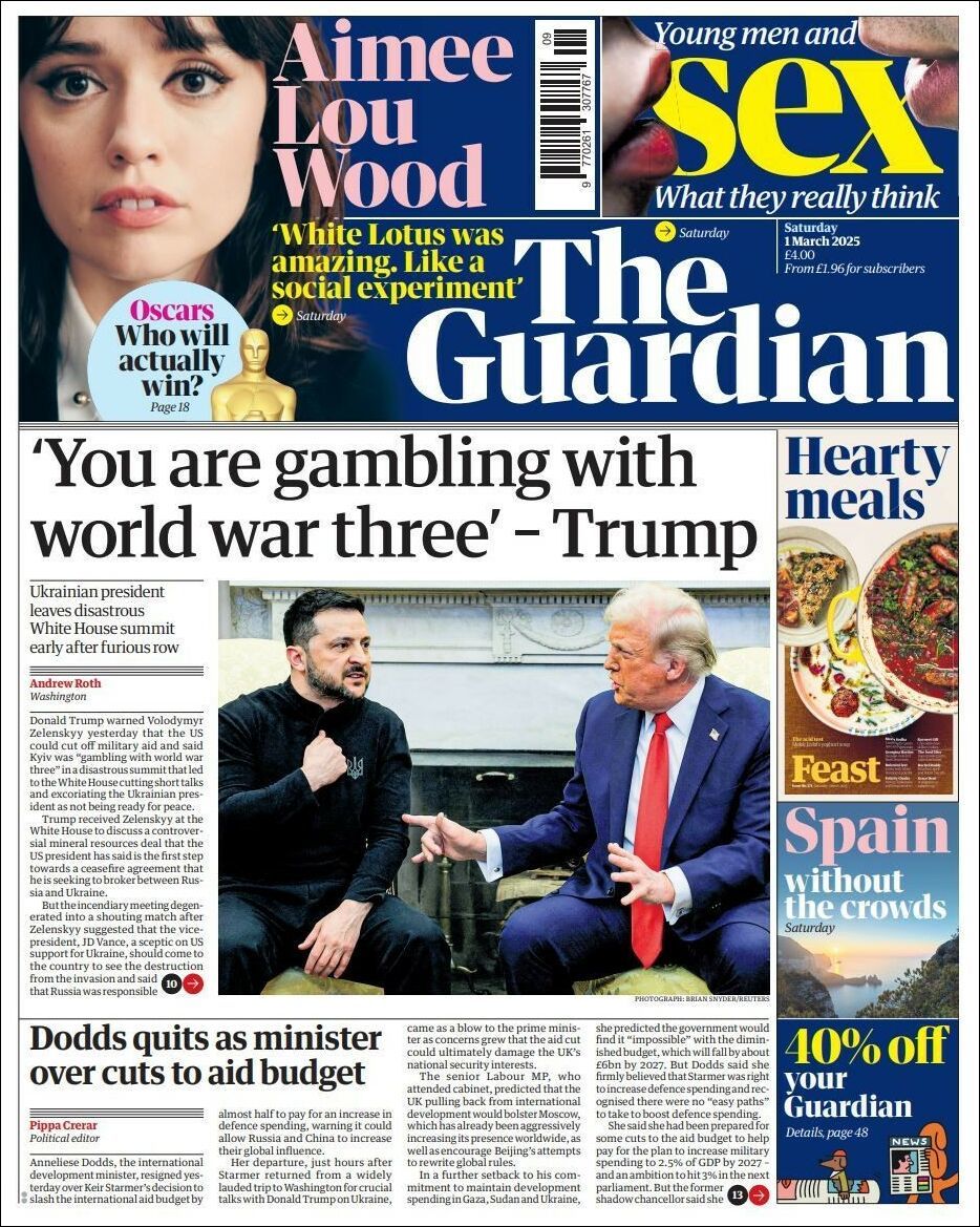 The Guardian, edición del sábado 01 de marzo de 2025