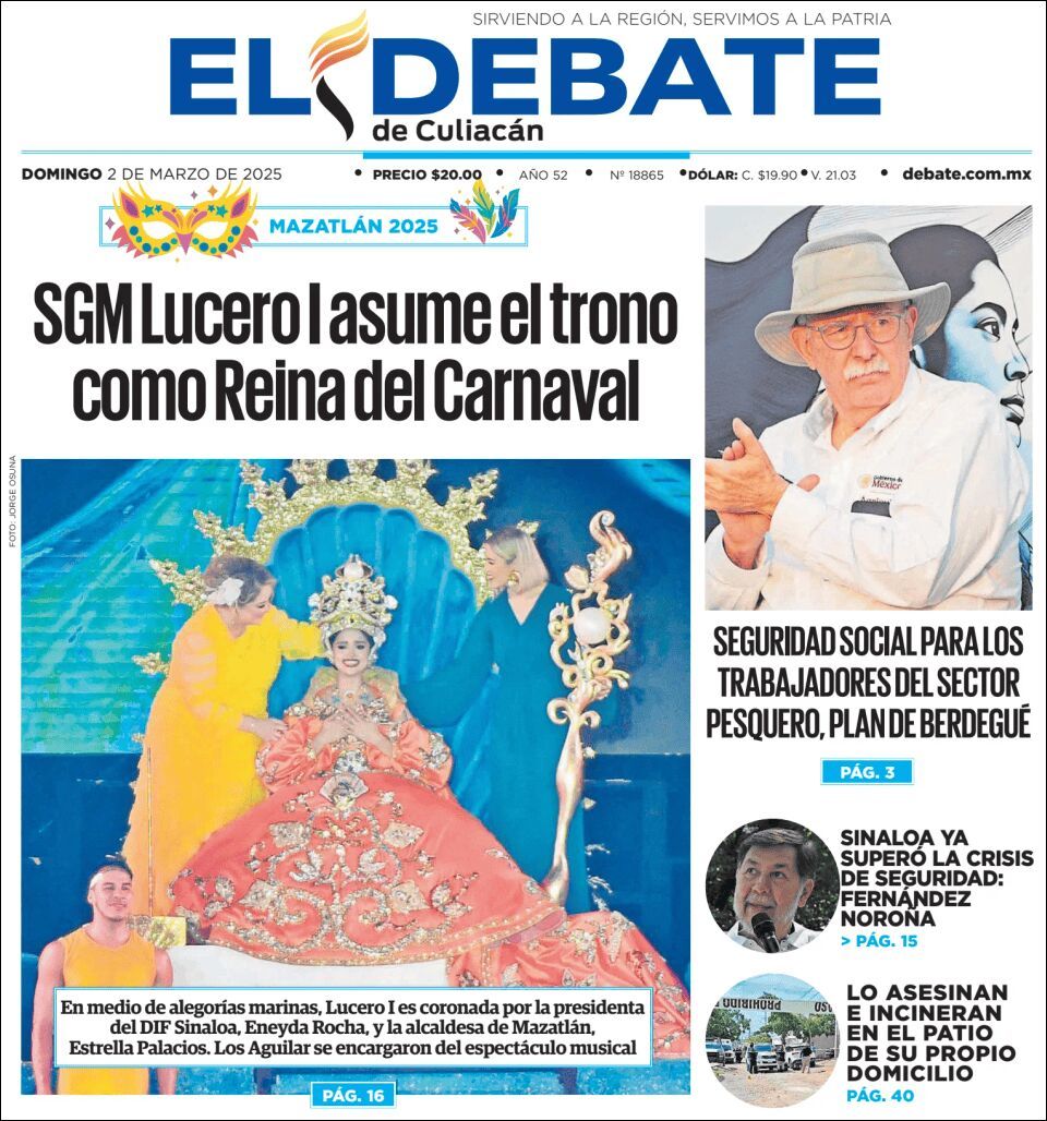 El Debate Culiacán, edición del domingo 02 de marzo de 2025