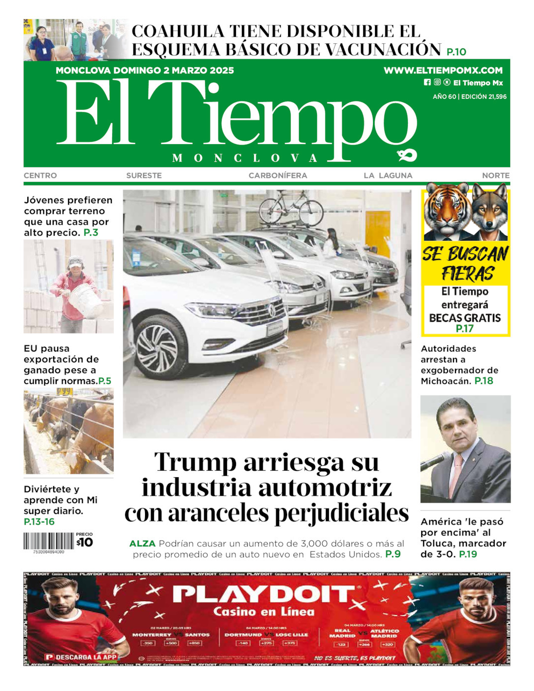 El Tiempo Monclova, edición del domingo 02 de marzo de 2025