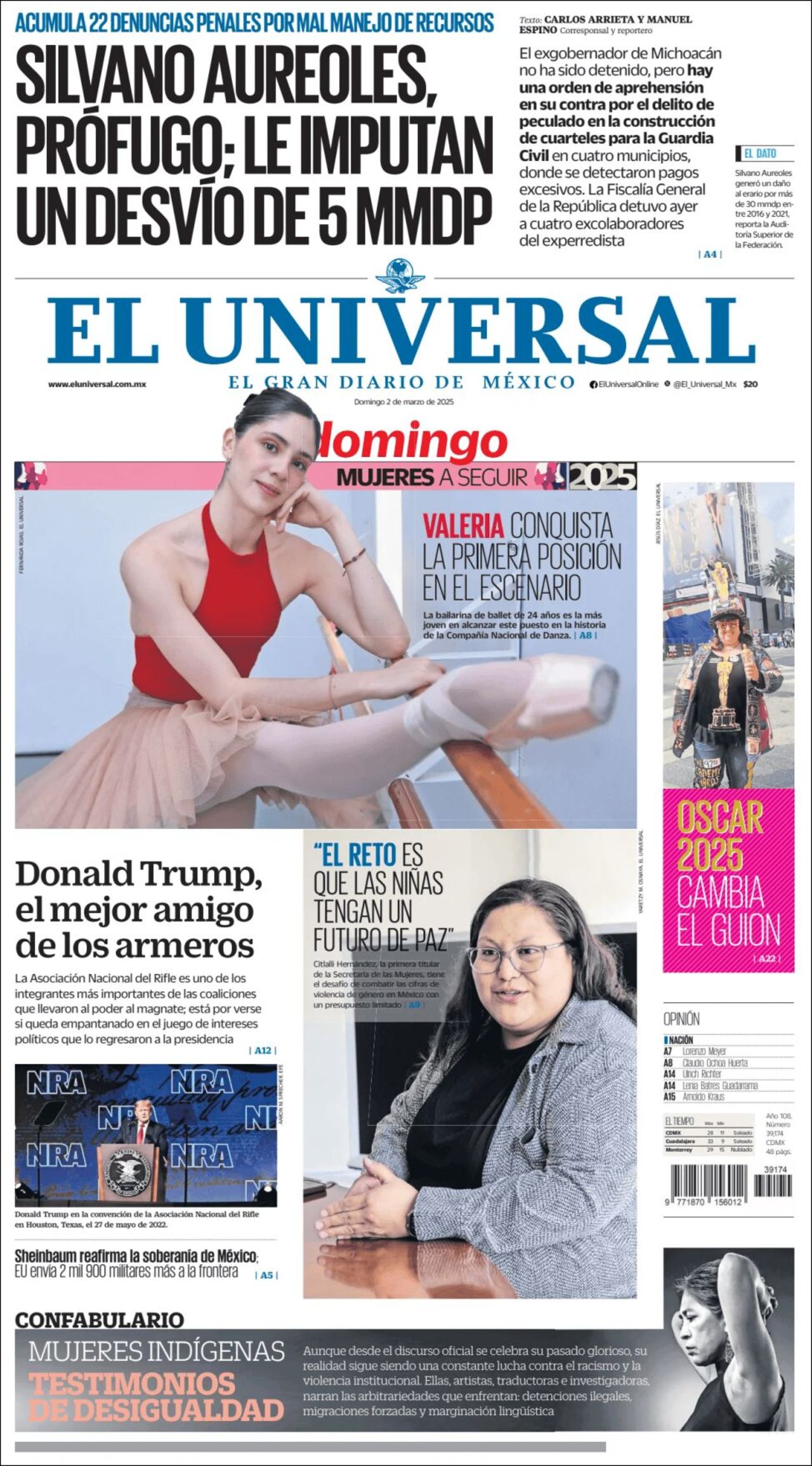 El Universal, edición del domingo 02 de marzo de 2025