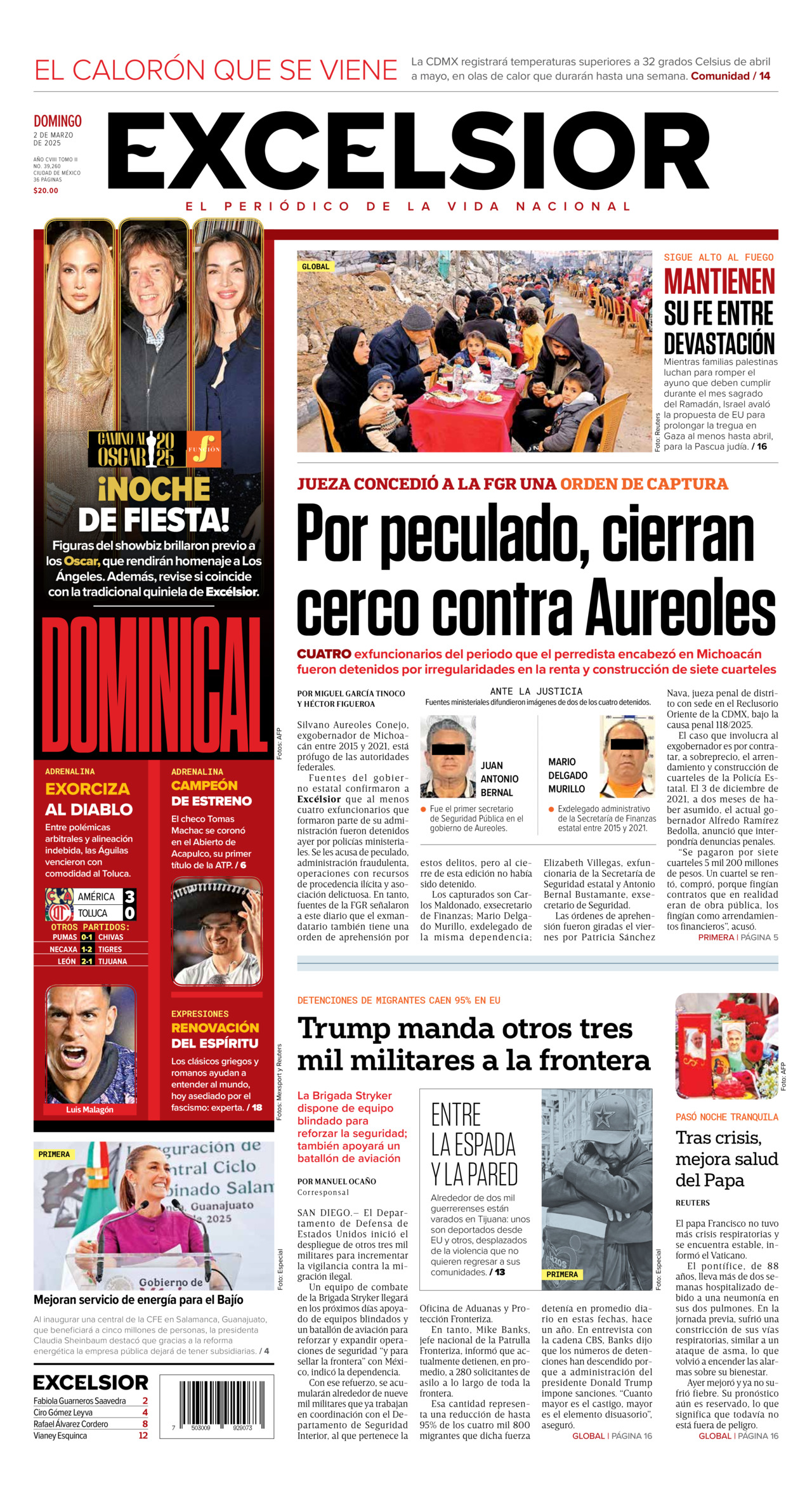 Excelsior, edición del domingo 02 de marzo de 2025