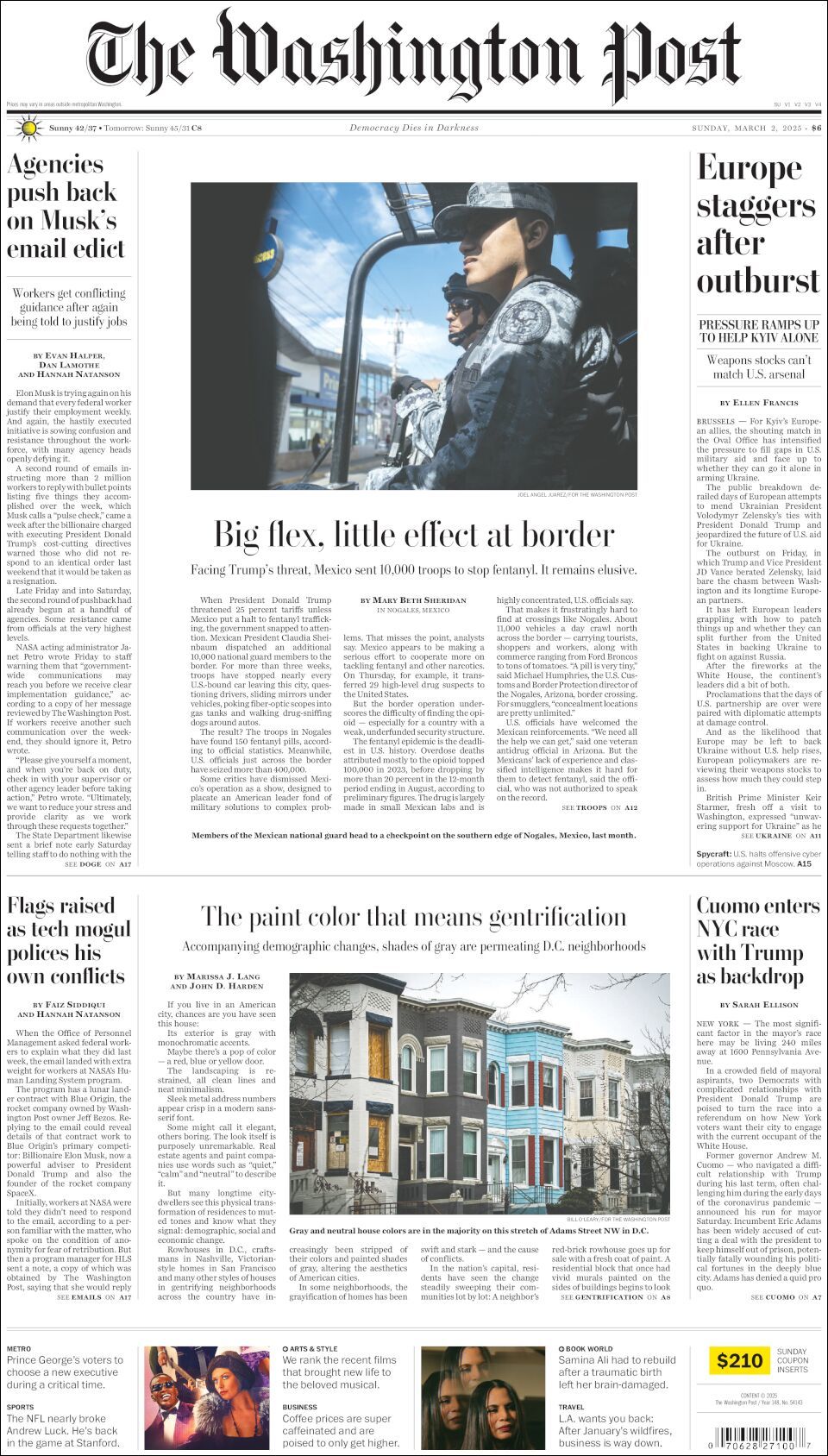 The Washington Post, edición del domingo 02 de marzo de 2025