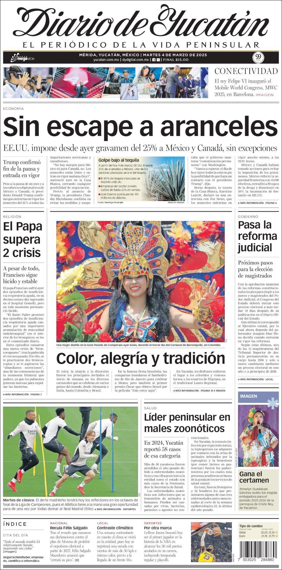 El Diario de Yucatán, edición del martes 04 de marzo de 2025