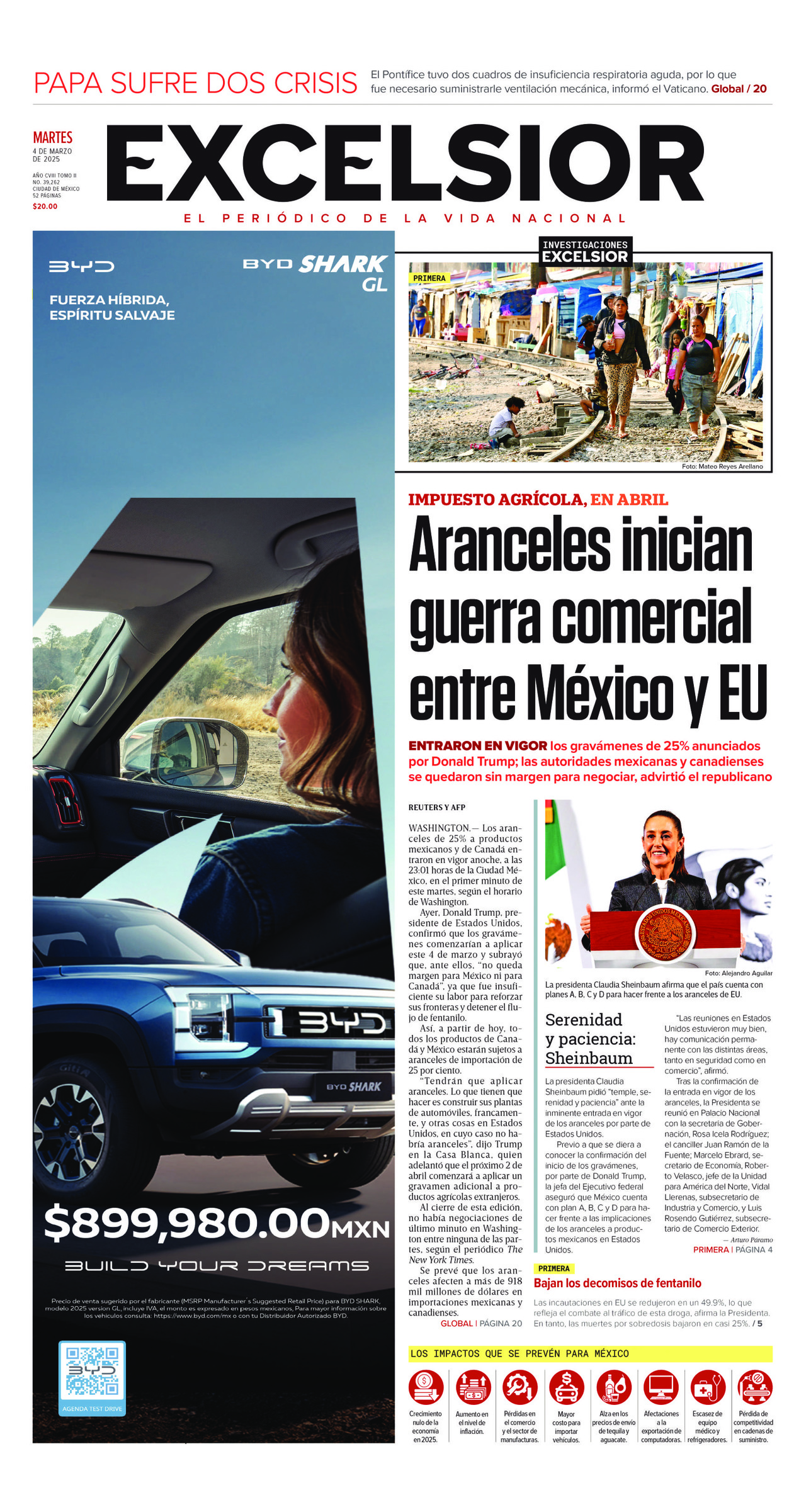 Excelsior, edición del martes 04 de marzo de 2025