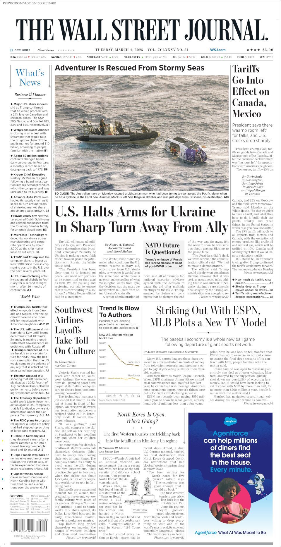 The Wall Street Journal, edición del martes 04 de marzo de 2025