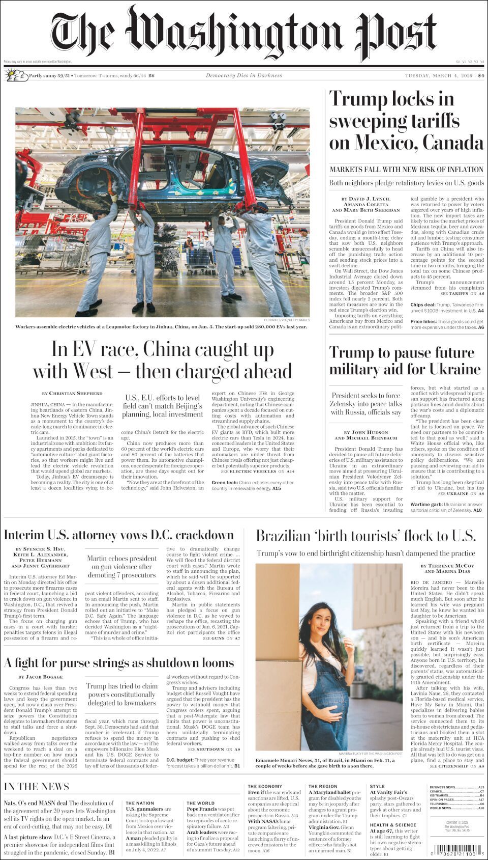 The Washington Post, edición del martes 04 de marzo de 2025