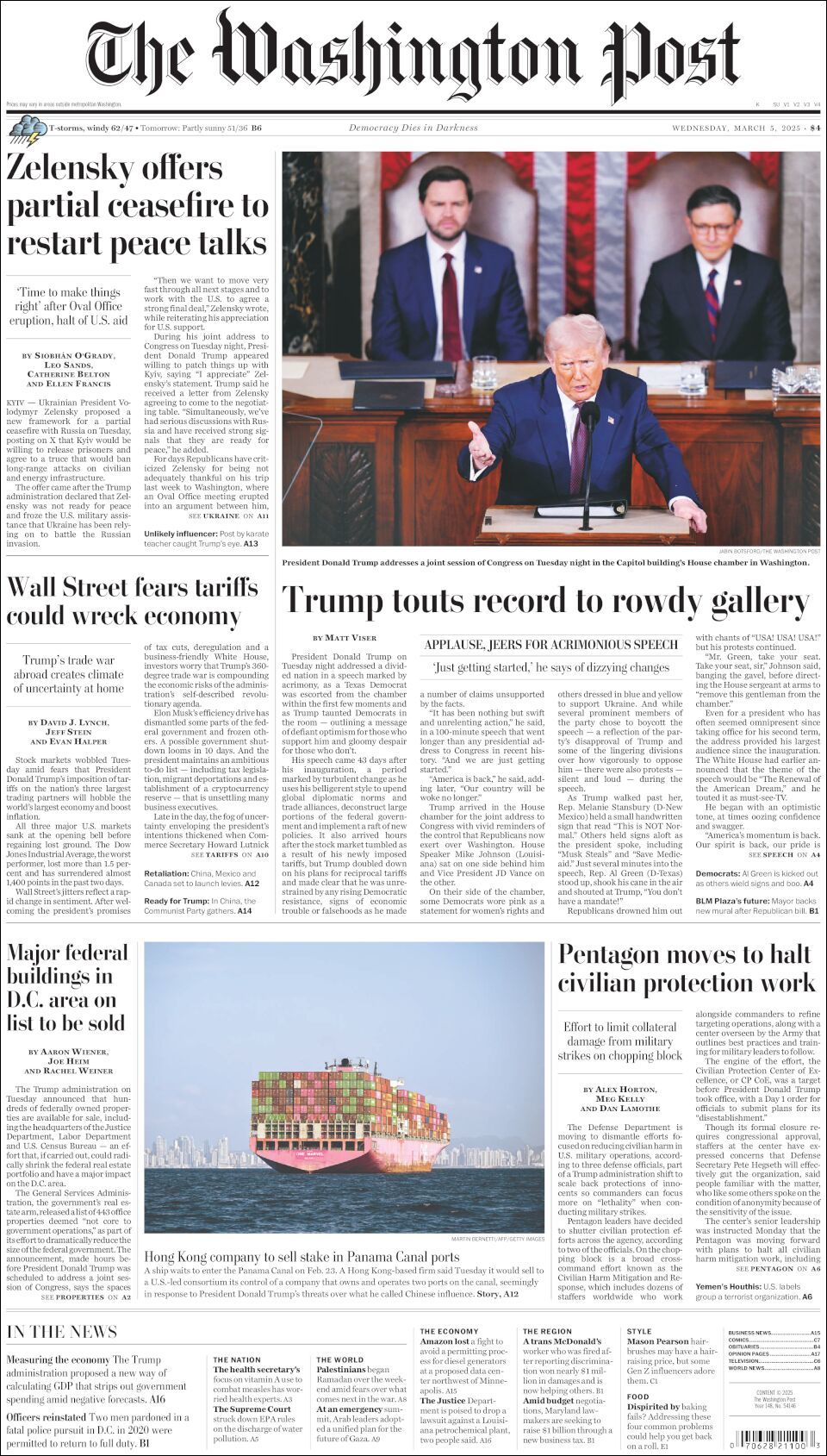 The Washington Post, edición del miércoles 05 de marzo de 2025