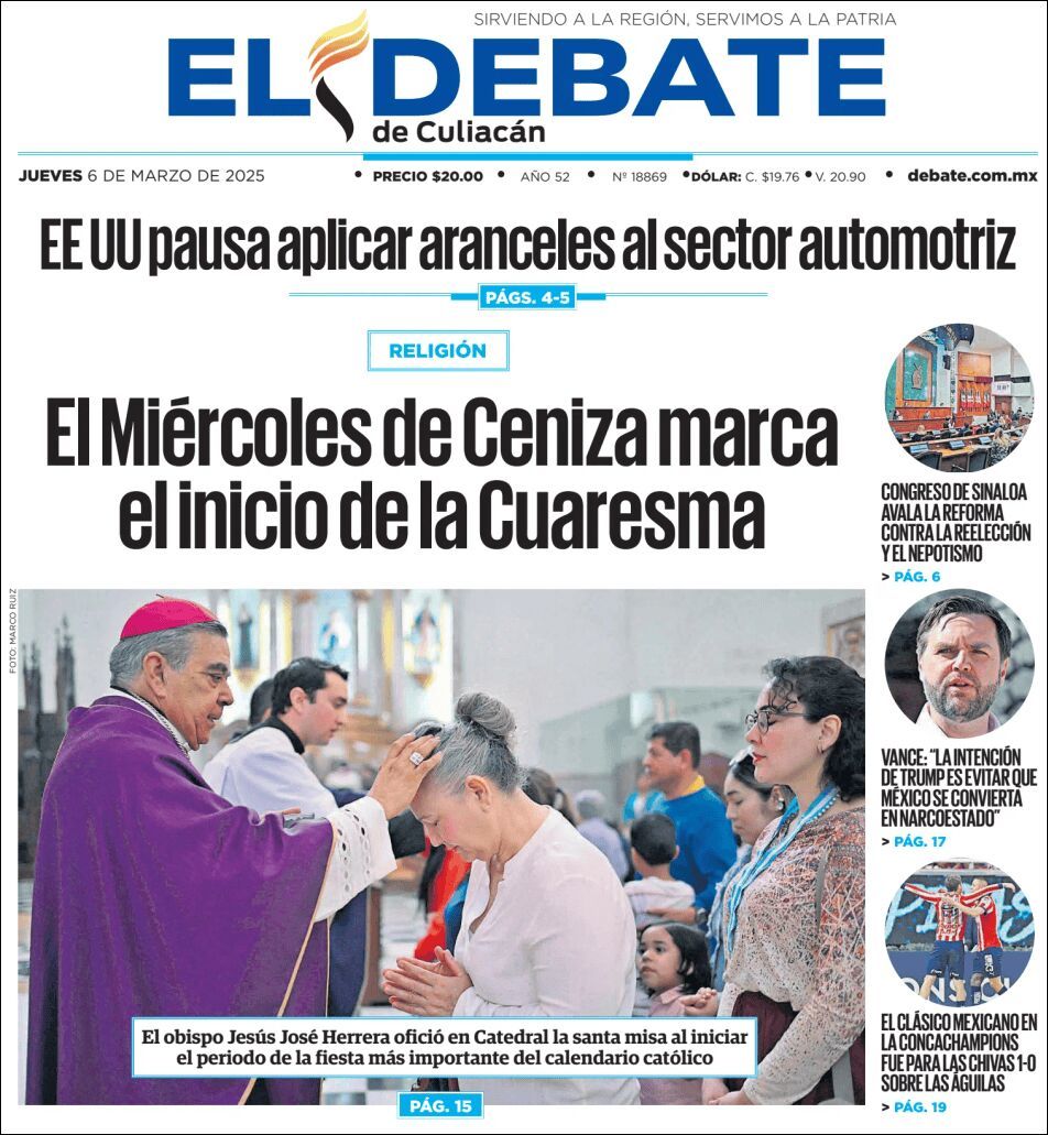 El Debate Culiacán, edición del jueves 06 de marzo de 2025