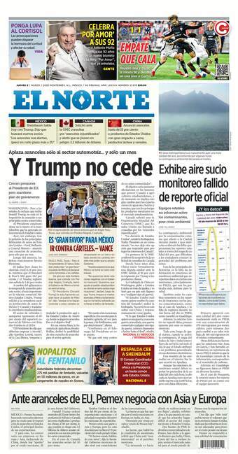 El Norte, edición del jueves 06 de marzo de 2025