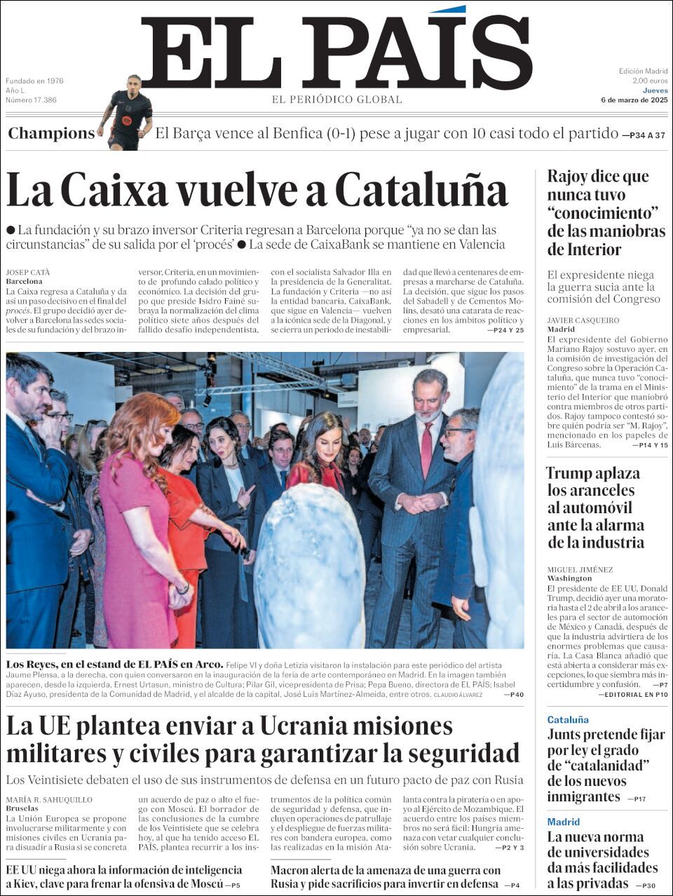 El País, edición del jueves 06 de marzo de 2025