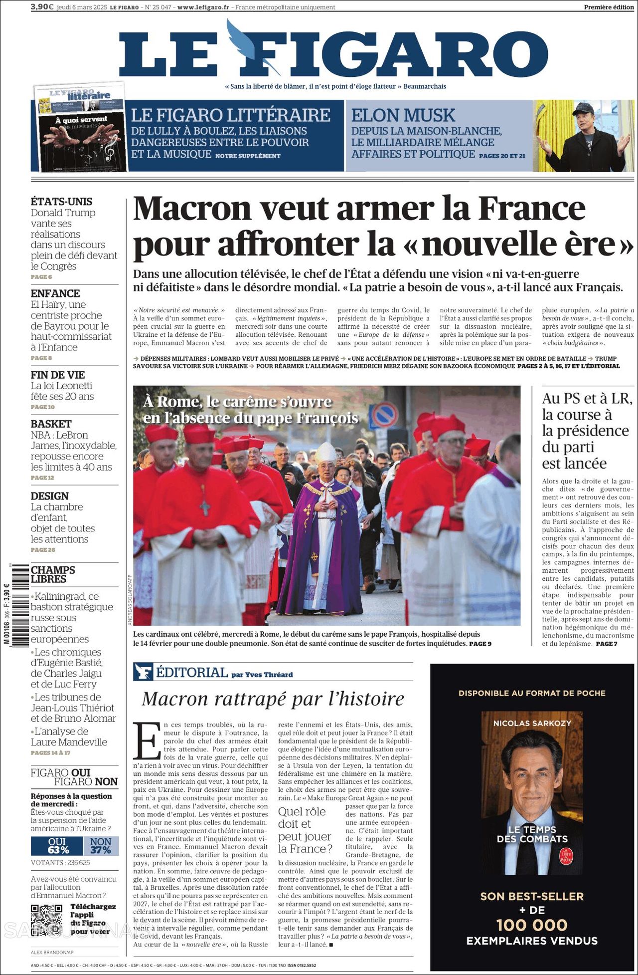 Le Figaro, edición del jueves 06 de marzo de 2025