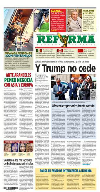 Reforma, edición del jueves 06 de marzo de 2025