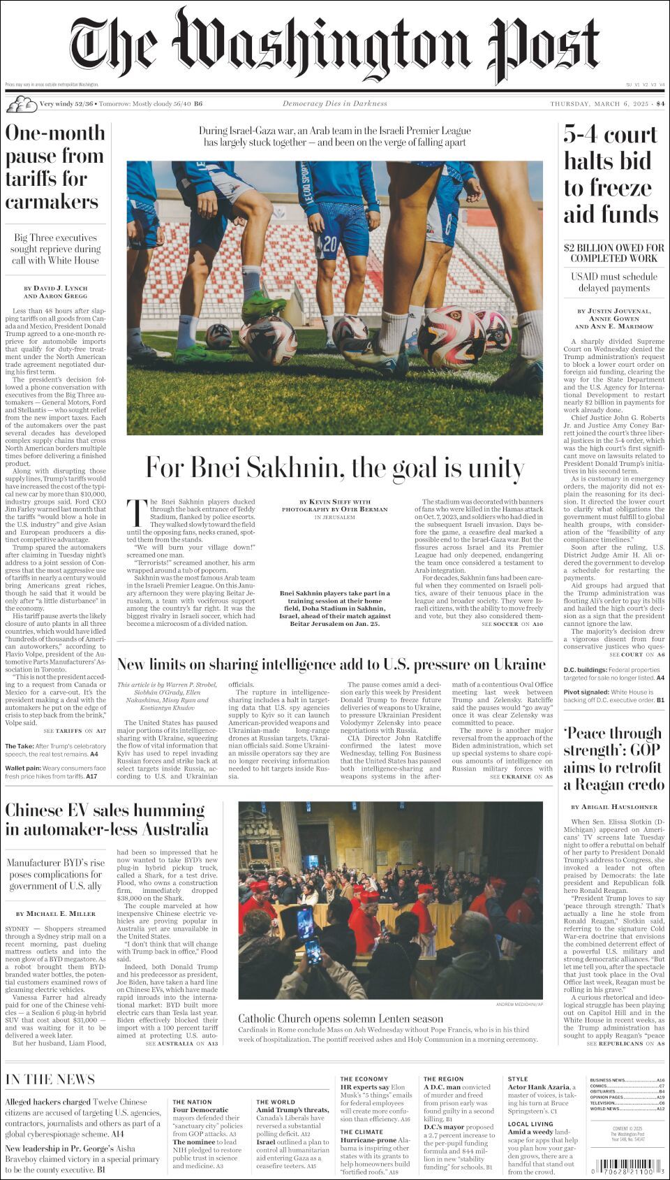 The Washington Post, edición del jueves 06 de marzo de 2025