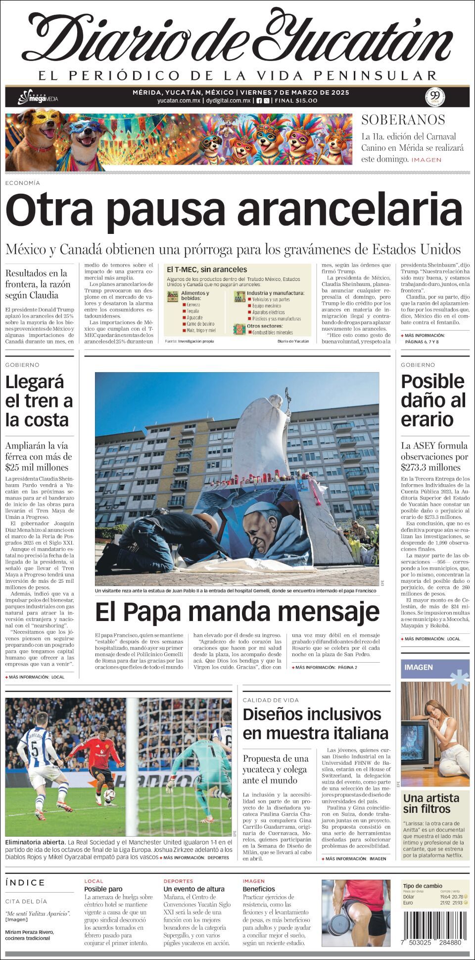 El Diario de Yucatán, edición del viernes 07 de marzo de 2025