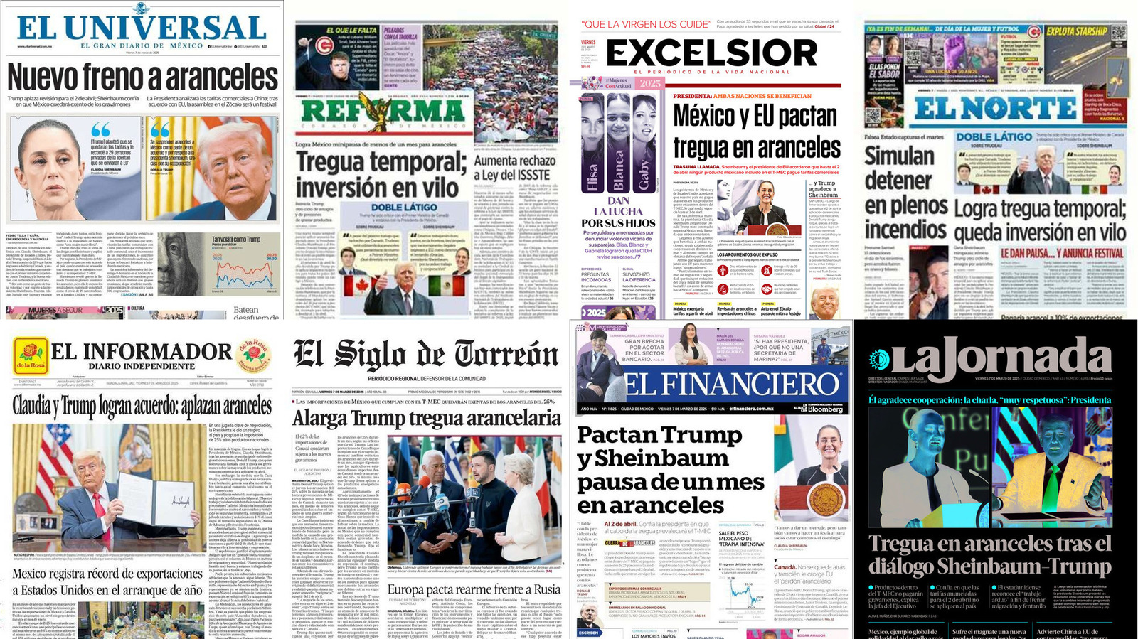 Portadas de periódicos impresos más importantes de México hoy