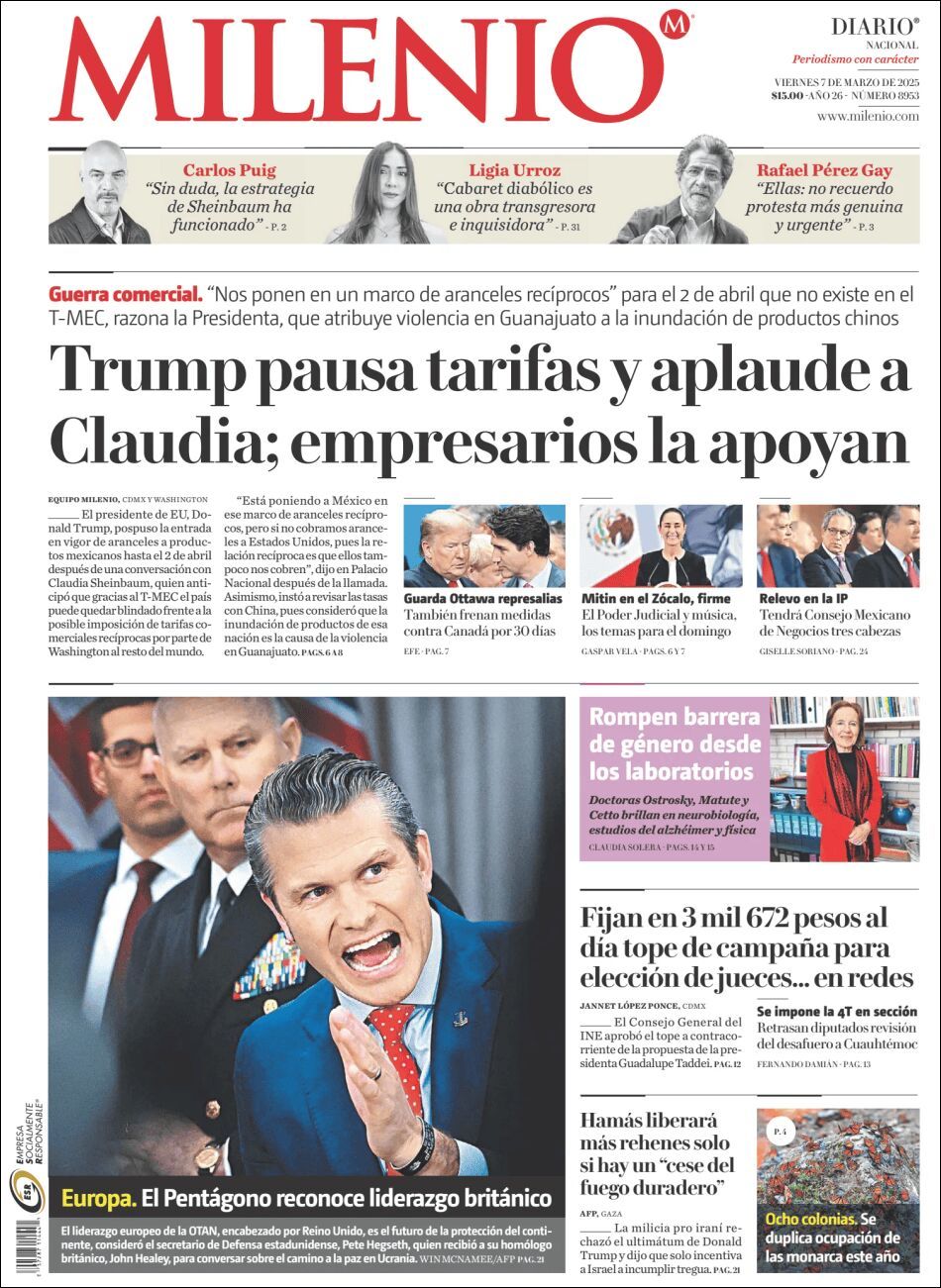 Milenio, edición del viernes 07 de marzo de 2025